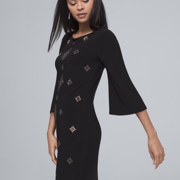 WHBM Embellished Knit Shift Dress - Picture 5 of 7